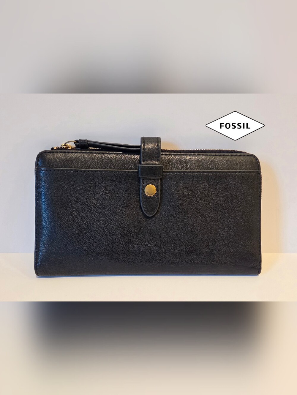 *Fossil* Fiona Tab Clutch Black Wallet
